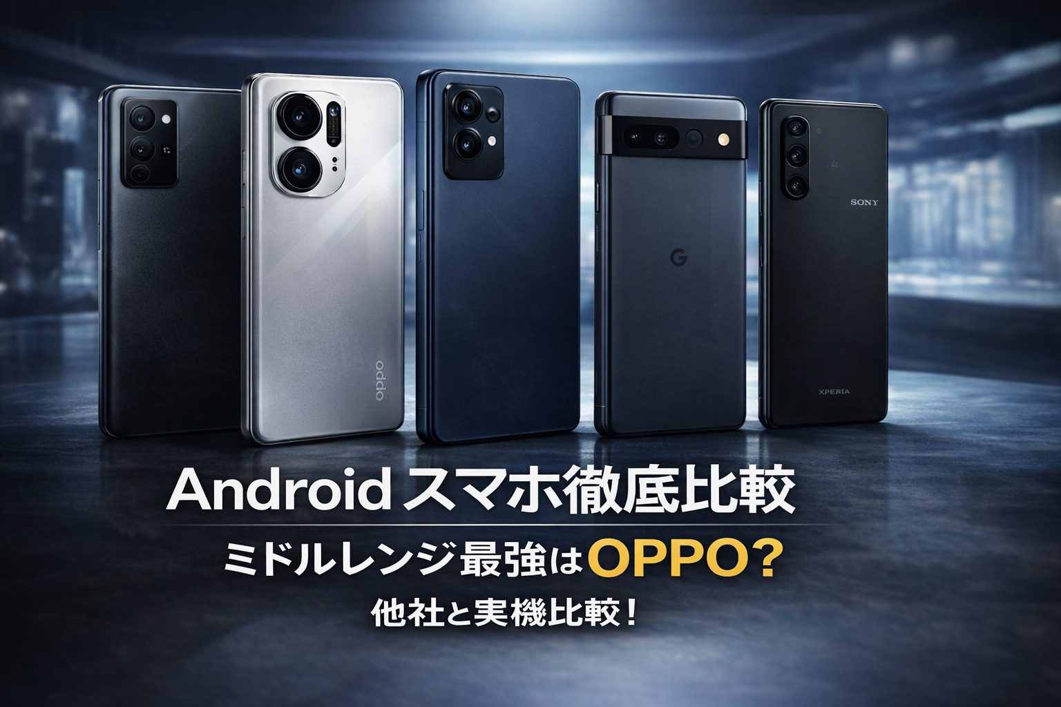 Androidスマホ徹底比較|ミドルレンジ最強はOPPO?他社と実機比較!